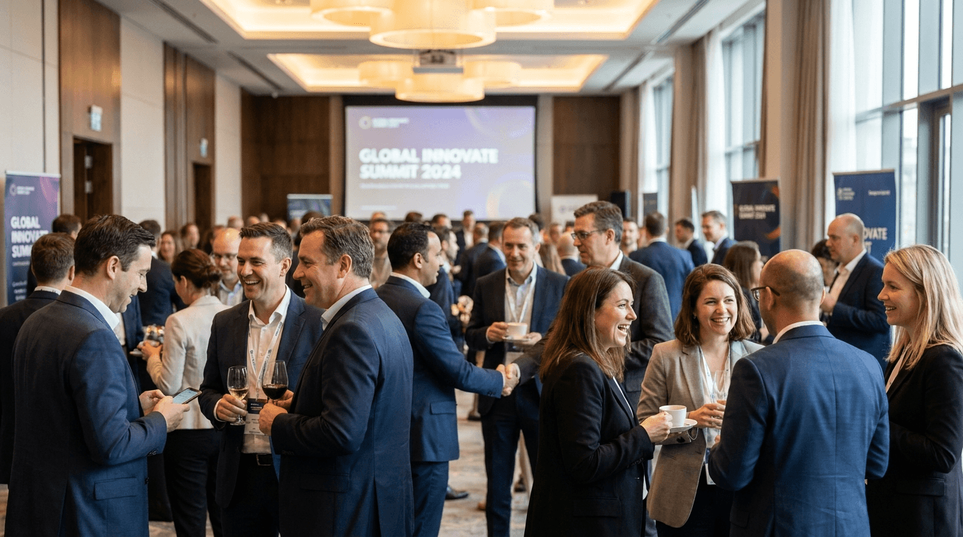 Attendees networking at a LiveConnect event
